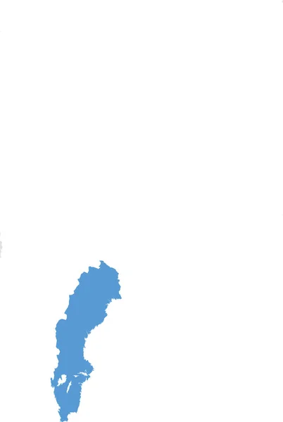 Mapa Szwecja Kraj Ikona Solidnym Stylu — Wektor stockowy