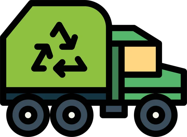 Voiture Ordures Recycler Icône — Image vectorielle