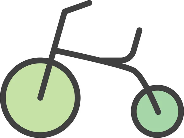 Vélo Vélo Icône Sport Dans Style Contour Rempli — Image vectorielle