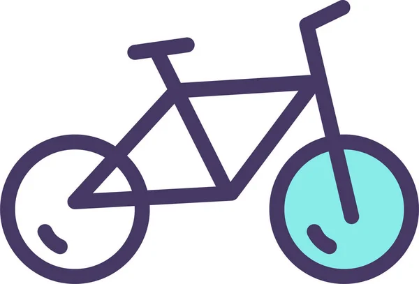 Cyklistická Ikona Stylu Vyplněného Obrysu — Stockový vektor