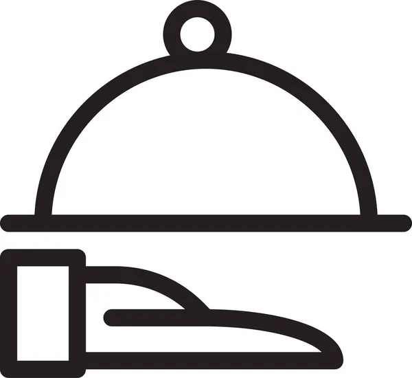 Room Service Kundensymbol Umriss Stil — Stockvektor