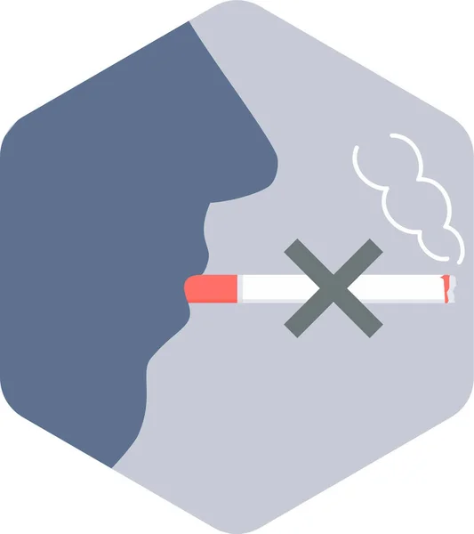 Raucherentwöhnung Flachen Stil — Stockvektor