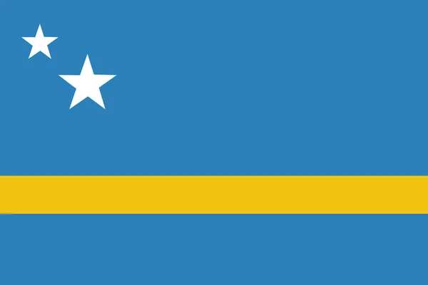 Ülke Curacao Bayrak Simgesi Düz Stil — Stok Vektör