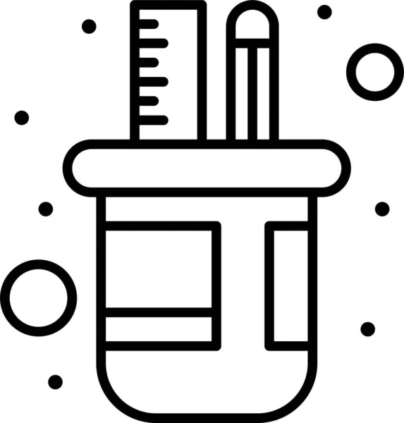 Boîte Porte Crayon Icône — Image vectorielle