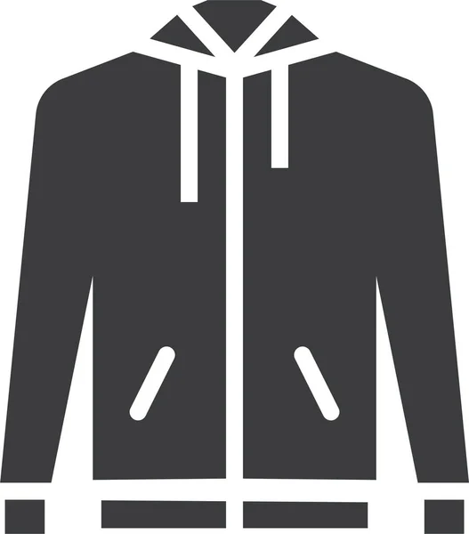 Clothing Fashion Hoodie Icon Solid Style — Stock Vector