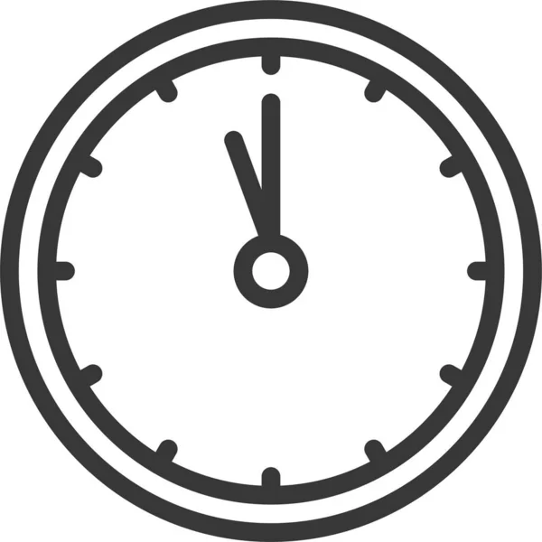 Ρολόι Γενεθλίων Αντίστροφη Μέτρηση Εικονίδιο Στυλ Περίγραμμα — Διανυσματικό Αρχείο