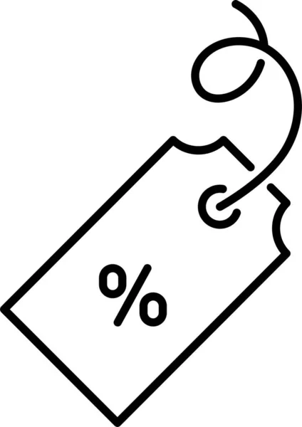 Ícone Venda Percentual Desconto — Vetor de Stock