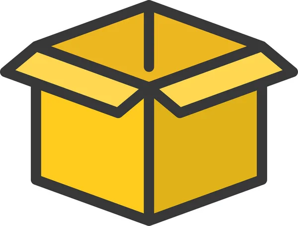 Box Container Logistik Icon Ausgefülltem Outline Stil — Stockvektor
