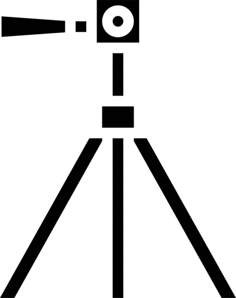 Camera Statief Pictogram Massieve Stijl — Stockvector