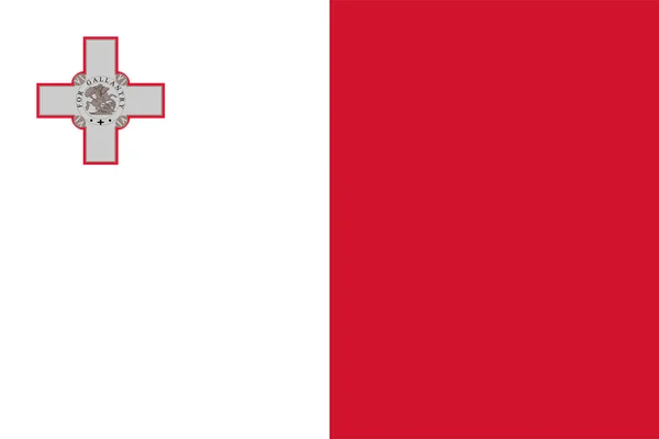 País Bandera Malta Icono Estilo Plano — Archivo Imágenes Vectoriales