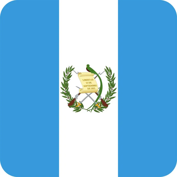 Bandera Del País Guatemala Icono Estilo Plano — Archivo Imágenes Vectoriales