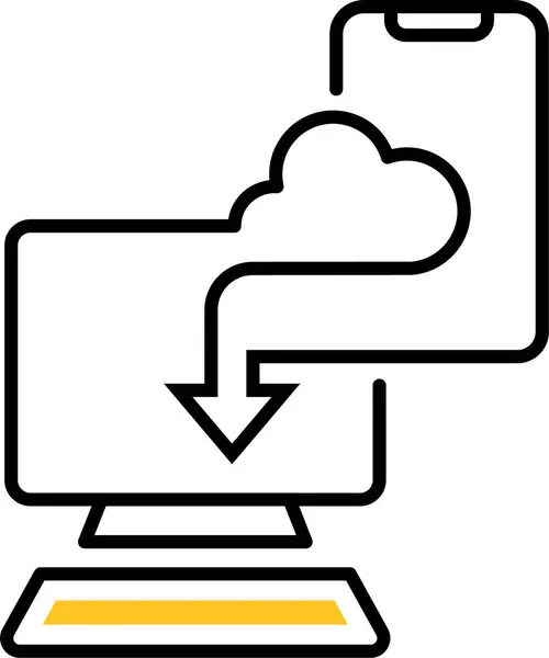 Звантажити Піктограму Зберігання Телефону — стоковий вектор