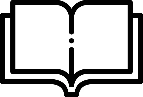 Ikona Vzdělání Knihy Stylu Osnovy — Stockový vektor