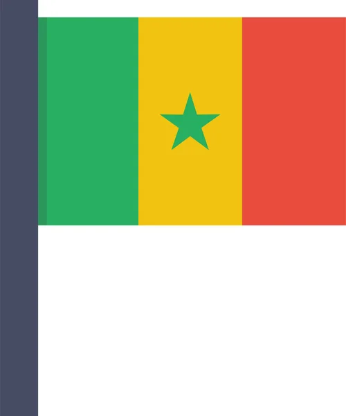 Drapeau Pays Icône Nationale Dans Style Plat — Image vectorielle