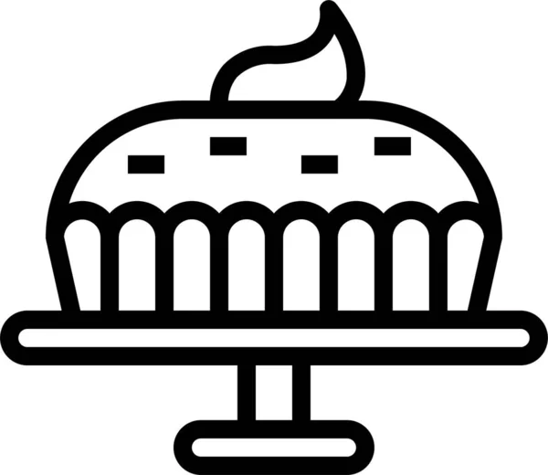 Пекарня Пустыни Сладкая Икона — стоковый вектор