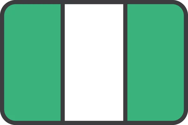 Ícone Bandeira País Africano Estilo Esboço Preenchido —  Vetores de Stock