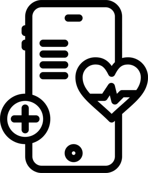 Latido Corazón Icono Médico — Archivo Imágenes Vectoriales