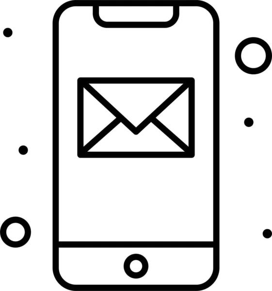 App Message Icône Mobile — Image vectorielle