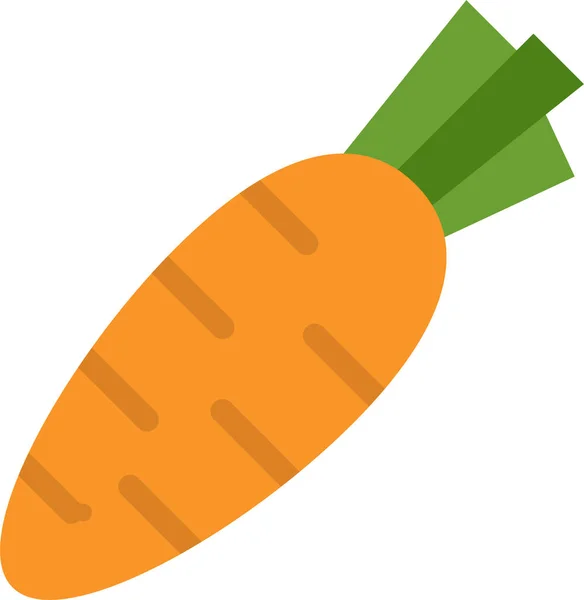Икона Выращивания Моркови Плоском Стиле — стоковый вектор