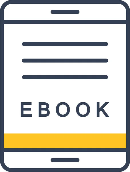 Ebook Ipad Techniek Pictogram Omtrek Stijl — Stockvector