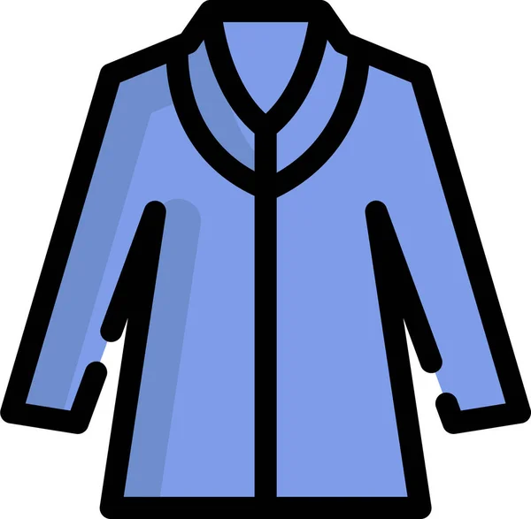 Ubrania Ubrania Płaszcz Ikona Stylu Wypełnionym Zarys — Wektor stockowy