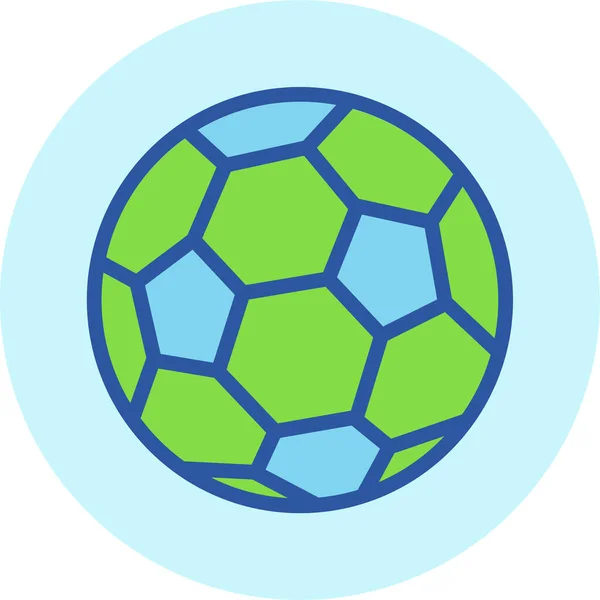 Значок Игры Мяч Гандбол Стиле Заполненного Контура — стоковый вектор