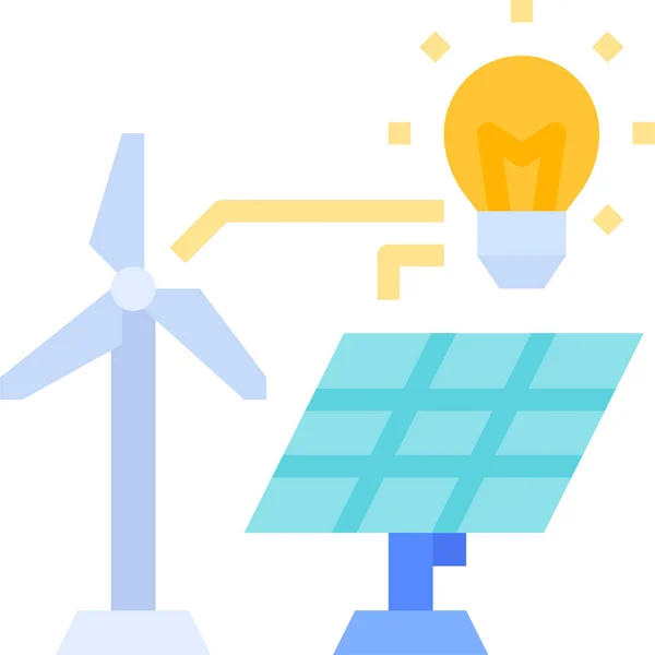 Énergie Ressources Renouvelables Icône — Image vectorielle