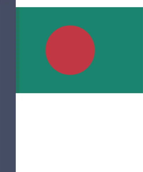 Bangladéš Země Vlajka Ikona Plochém Stylu — Stockový vektor