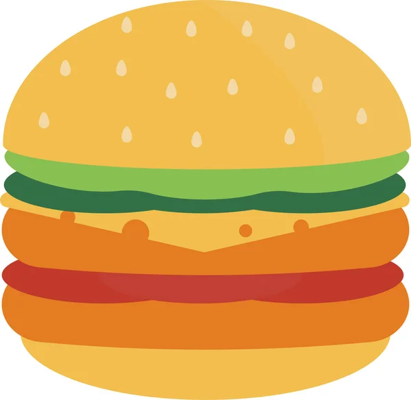 Käse Fast Food Ikone Flachen Stil — Stockvektor