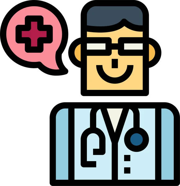Médecin Icône Médicale Santé Dans Les Hôpitaux Catégorie Soins Santé — Image vectorielle