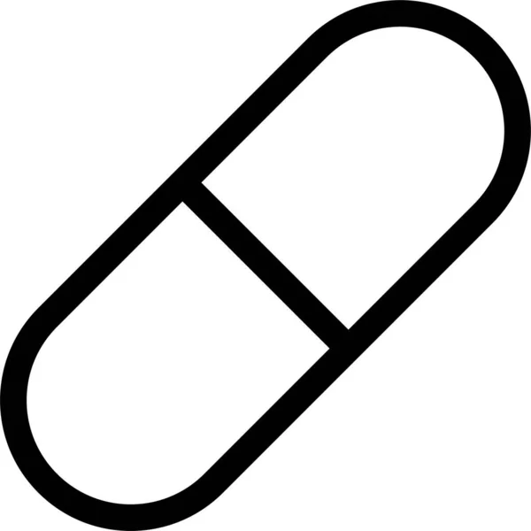 Icono Medicina Médica Drogas Estilo Esquema — Vector de stock