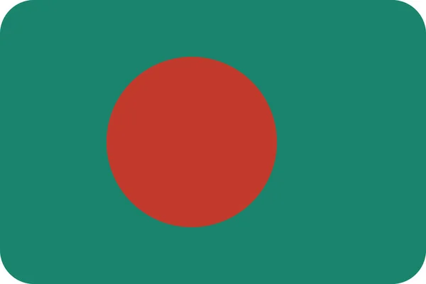 Icône Drapeau Pays Bangladesh Dans Style Plat — Image vectorielle