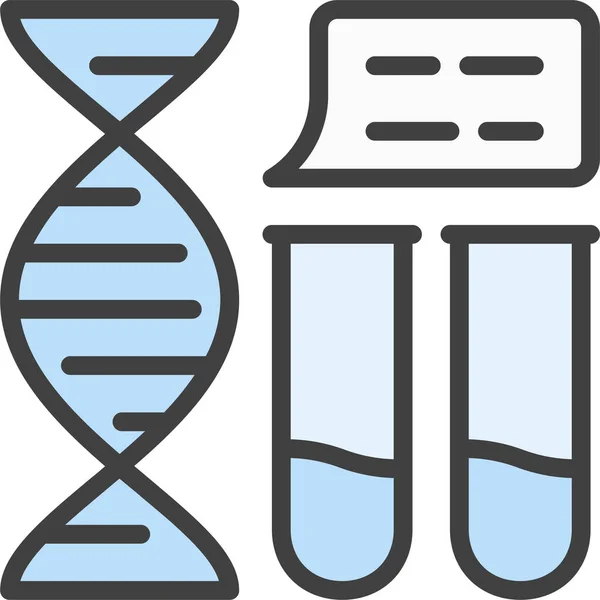 Dna Genetik Laboratuvar Simgesi — Stok Vektör