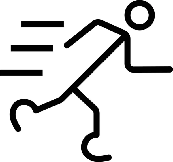 Atletiek Olympische Spelen Verlammende Pictogram Omtrek Stijl — Stockvector