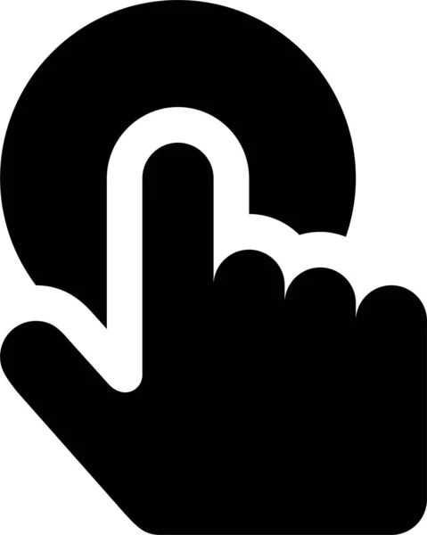Εικονίδιο Χέρι Χειρονομία Δάχτυλο Στερεό Στυλ — Διανυσματικό Αρχείο