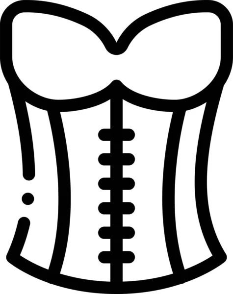 Soutien Gorge Corset Icône Lingerie — Image vectorielle