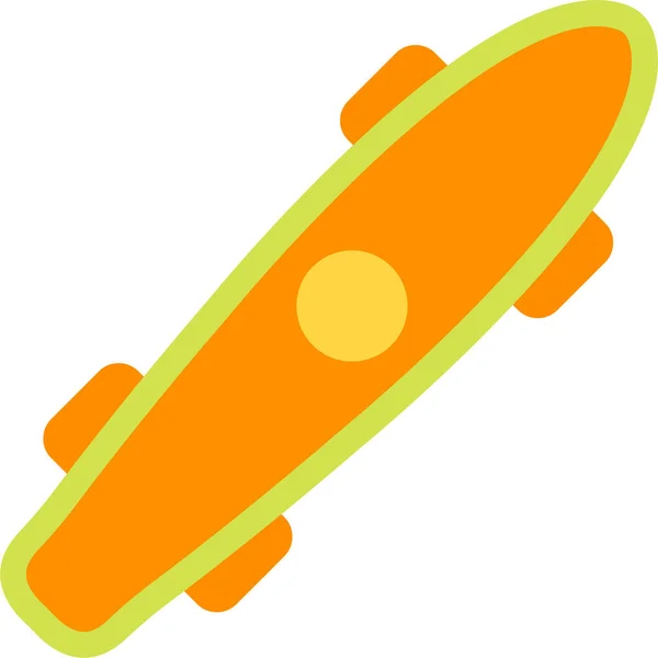 Equipment Race Skateboard Icon Flat Style — Stock Vector