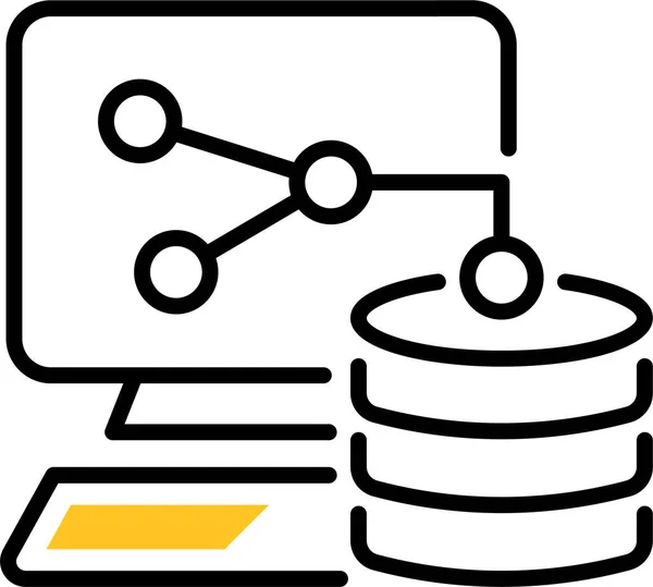 Lien Logiciel Icône Données — Image vectorielle