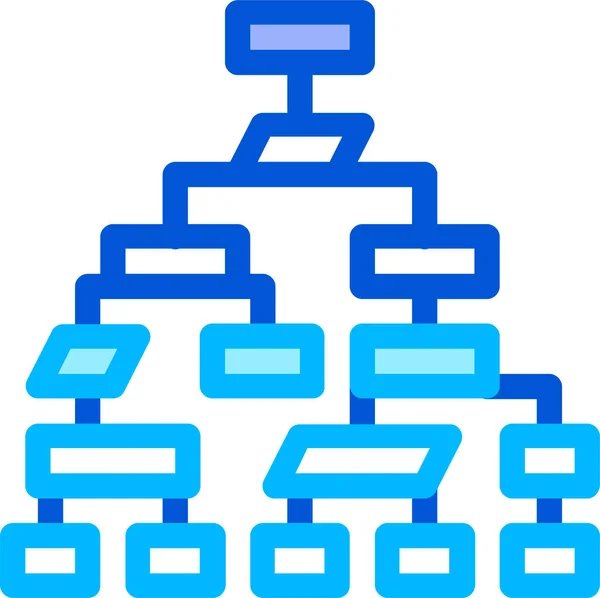 Icono Del Sistema Estructura Computadora Estilo Contorno Lleno — Vector de stock