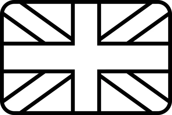 Britain Χώρα Ευρωπαϊκή Εικόνα Στυλ Περίγραμμα — Διανυσματικό Αρχείο