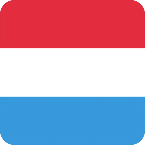 Σημαία Χώρα Luxembourg Εικονίδιο Επίπεδη Στυλ — Διανυσματικό Αρχείο