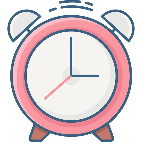 Alarm Alarm Klok Pictogram Gevulde Outline Stijl — Stockvector