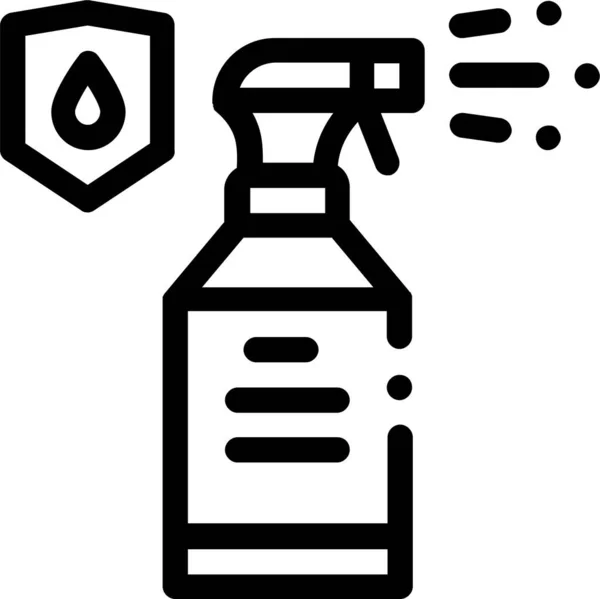 Spray Material Ícone Impermeável Estilo Esboço — Vetor de Stock