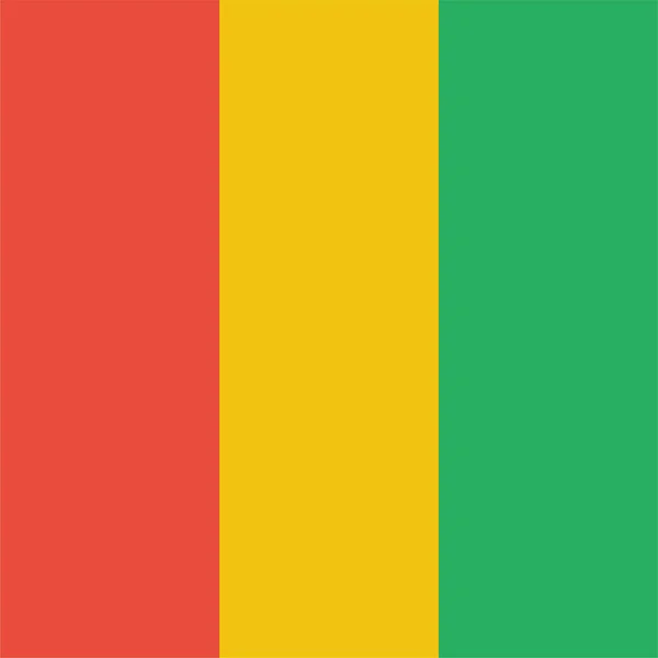 Drapeau Pays Guinée Icône Dans Style Plat — Image vectorielle