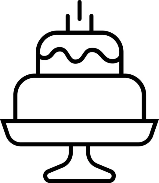 Birthday Breads Cake Icon — Stock Vector