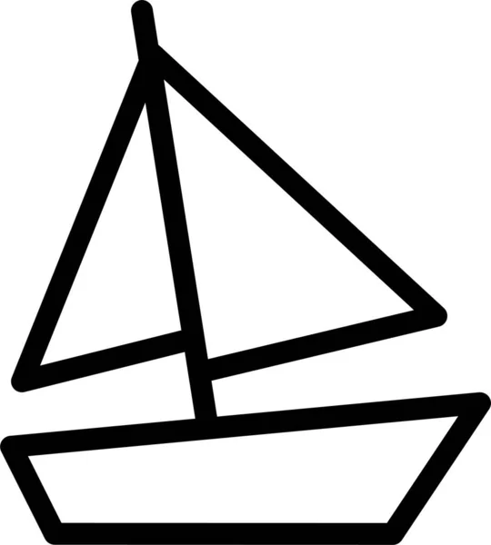 Nautisches Segel Symbol Umrissstil — Stockvektor