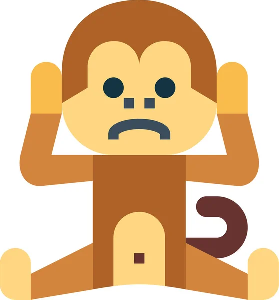 Monkey Animal Mammal Icon — Stock Vector