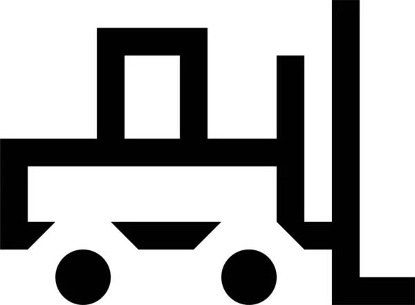 Icono Del Vehículo Transporte Carretilla Elevadora Estilo Esquema — Vector de stock