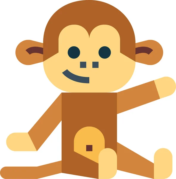 Maymun Hayvan Memeli Simgesi — Stok Vektör