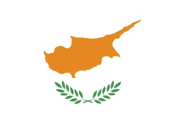 Land Cyprus Vlag Pictogram Platte Stijl — Stockvector